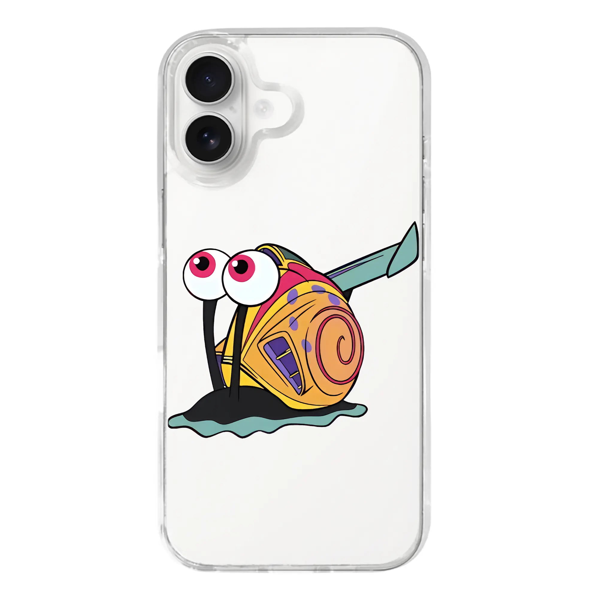 スポンジボブ グッズ カタツムリさん - iPhone 17シリーズ 透明スマホケース – 薄型・耐衝撃・精密フィット保護カバー